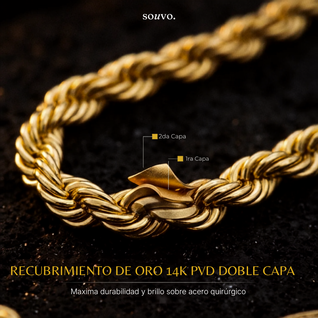 Cadena Souvo Crucifix 14K Gold