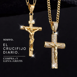 Cadena Souvo Crucifix 14K Gold