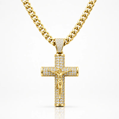 Cadena Souvo Crucifix 14K Gold
