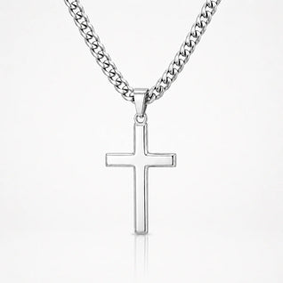 Cadena Cruz de Plata Esterlina 925 5MM