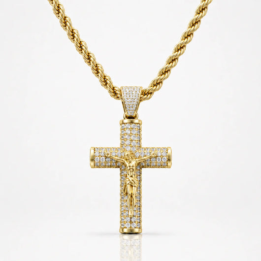 Cadena Souvo Crucifix 14K Gold