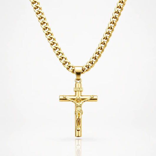 Cadena Souvo Crucifix 14K Gold